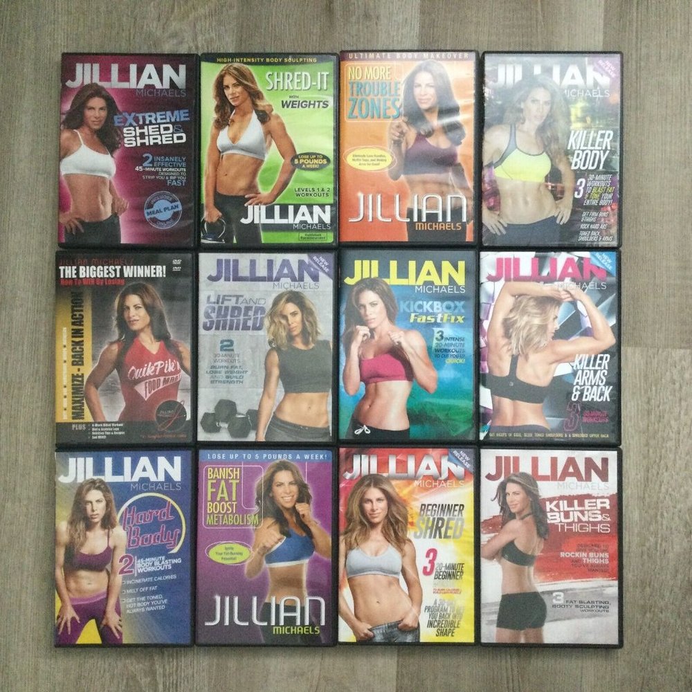 Bundle of 12 Jillian Michaels Exercise Fitness Workout DVDs